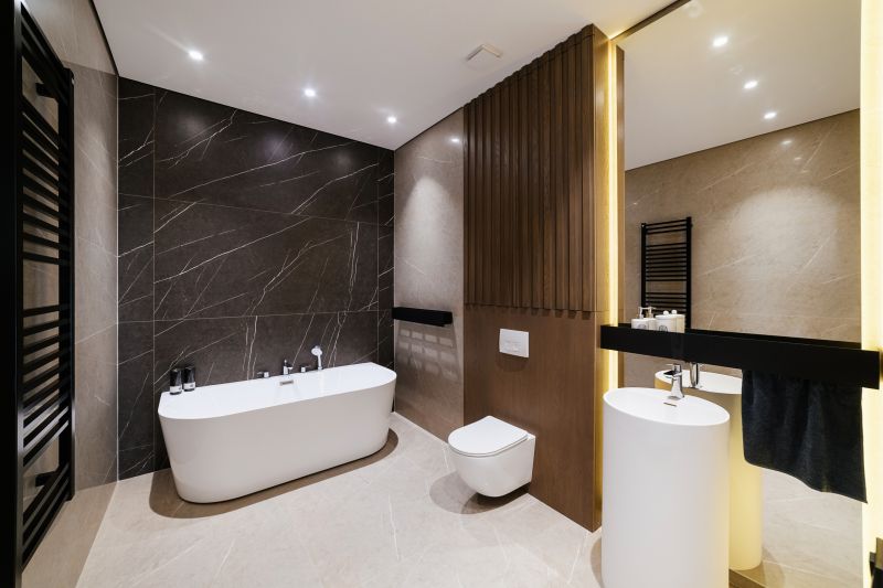 Bathroom with Statement Lighting